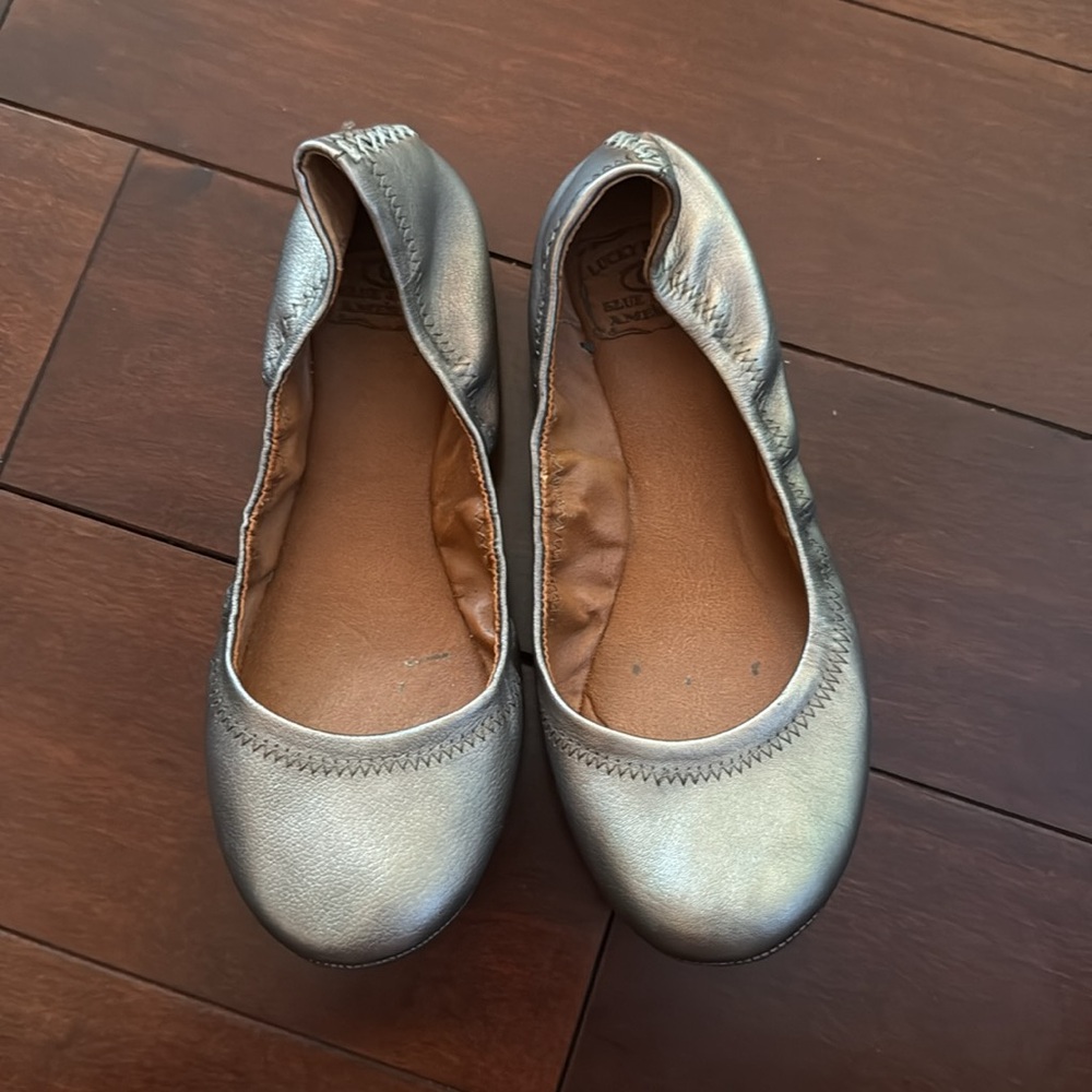 Metallic Lucky Brand Ballet Flats